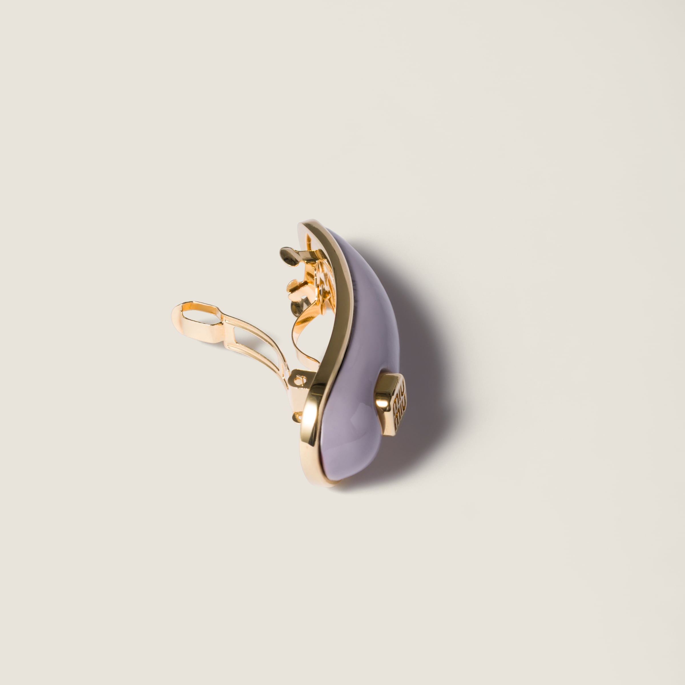 Wisteria Patent Leather Hair Clip | Miu Miu