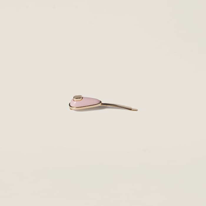 ヘアアクセサリー MiuMiu FW25 Gold l hair clip (5IF2192DTU F0056) ミュウミュウ Miu Miu MIUMIU ヘアクリップ 5IF218 2DTU ロゴ