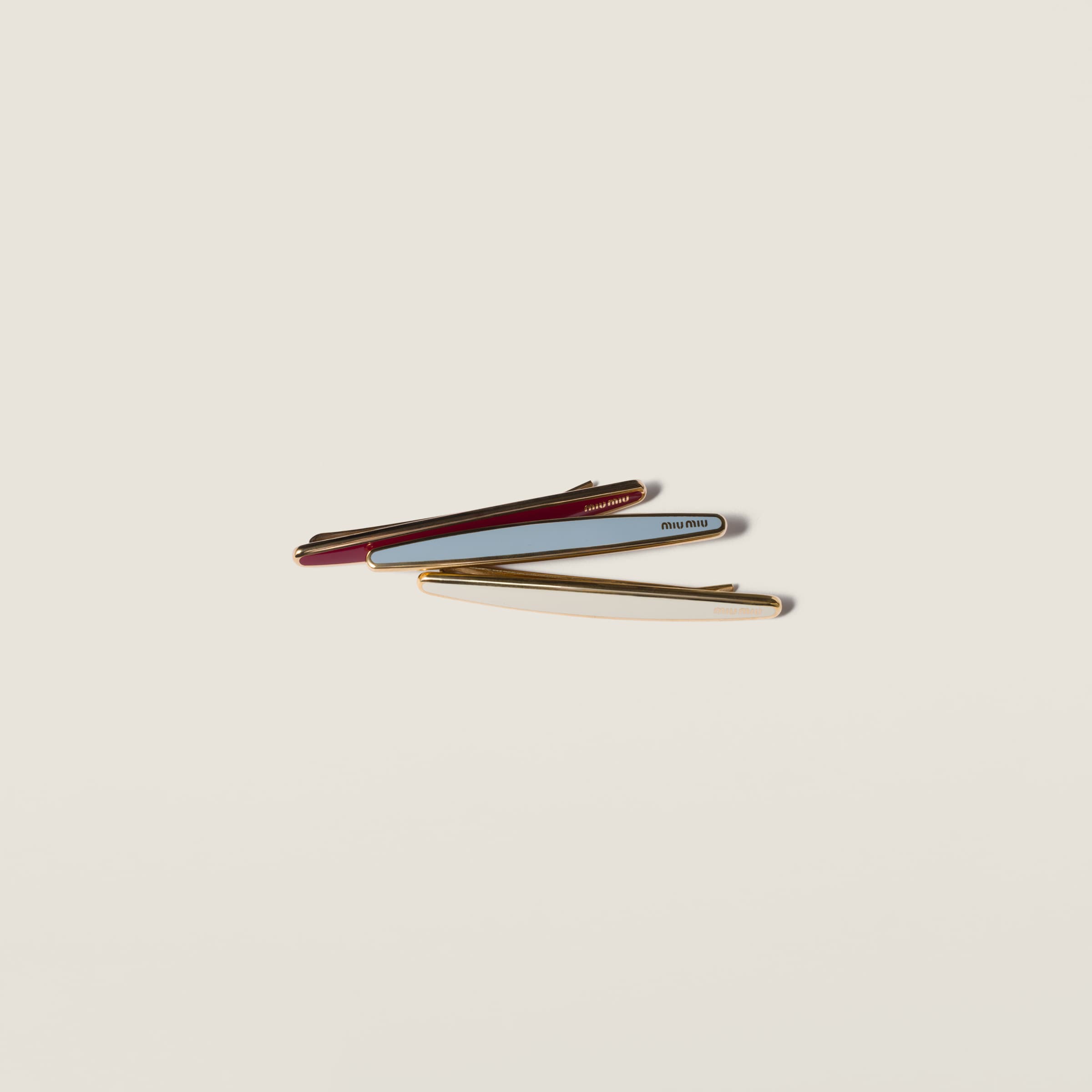 Miu Miu Enameled Metal Hair Clips