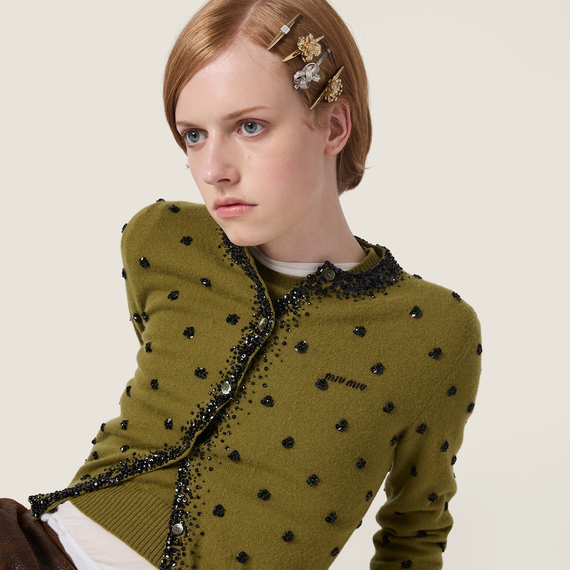 Enameled metal hair clip