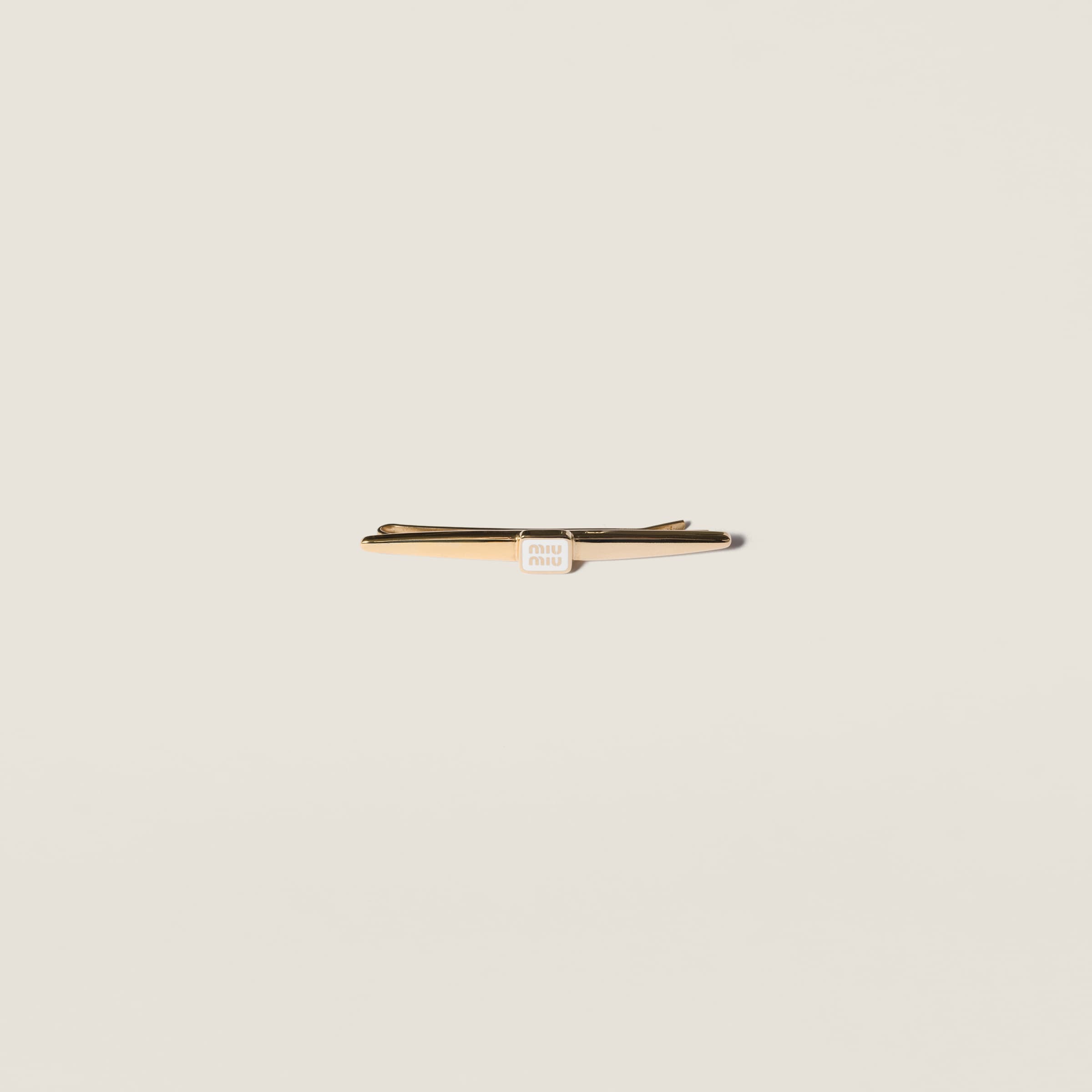 Miu Miu Enameled Metal Hair Clip In Multi