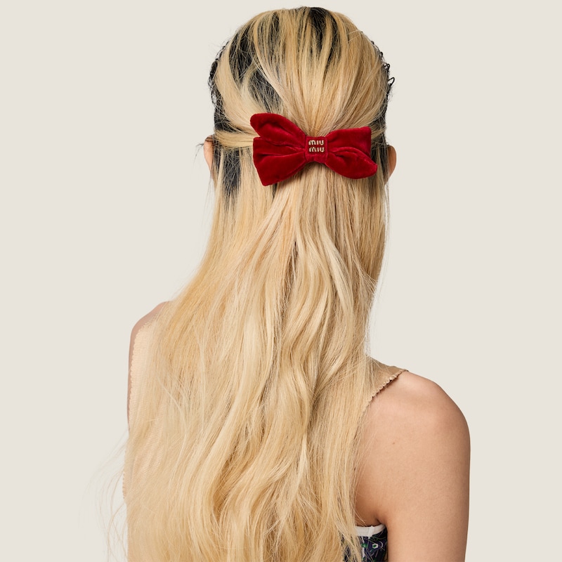Presilha de cabelo em veludo