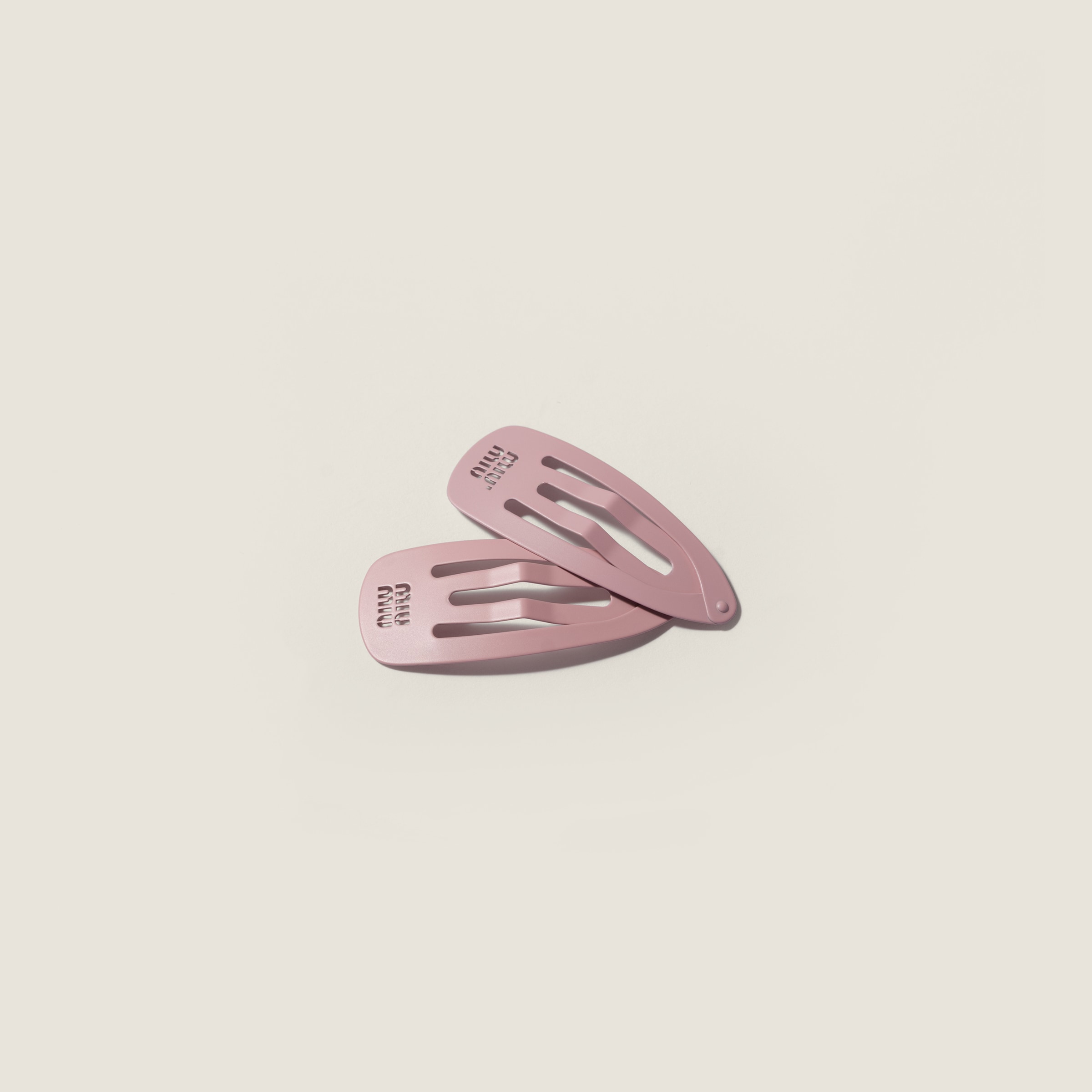 Metal hair clips by Miu Miu