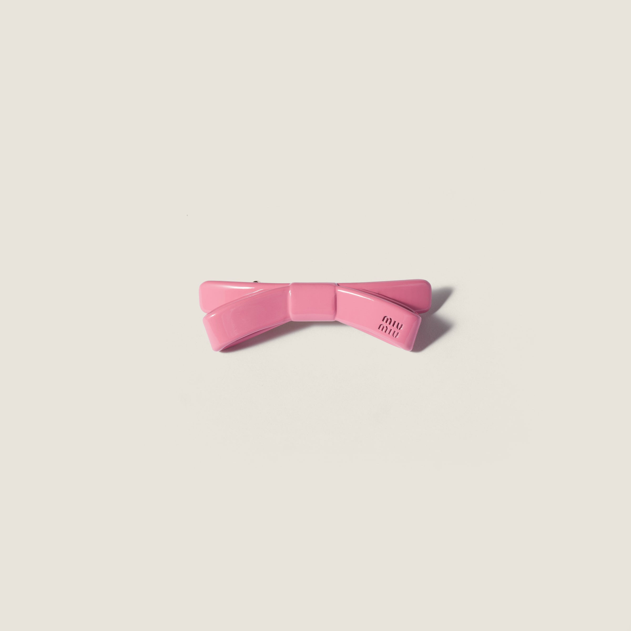 Begonia Pink Enameled Metal Hair Clip | Miu Miu - United States