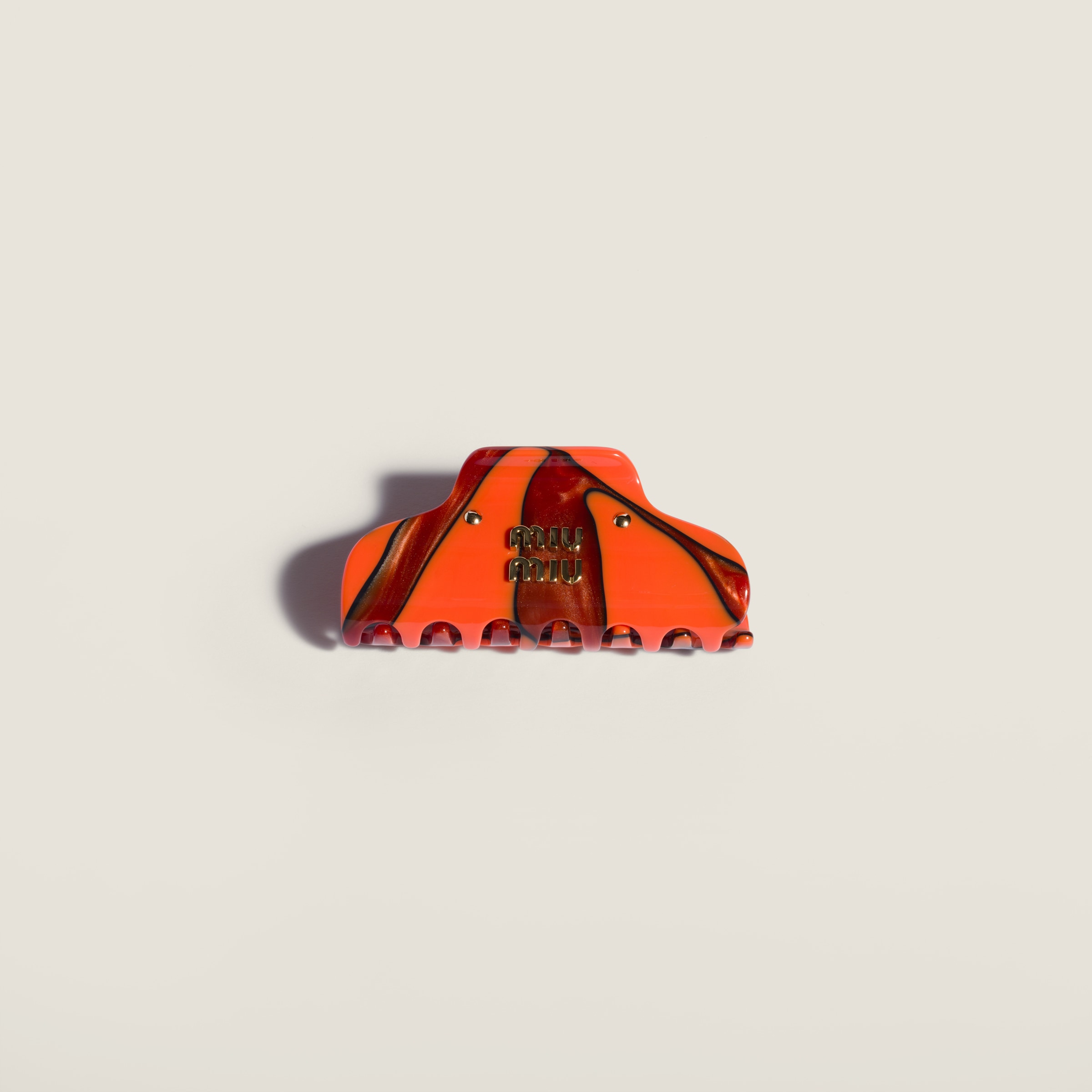 Claw clip with logo by Miu Miu