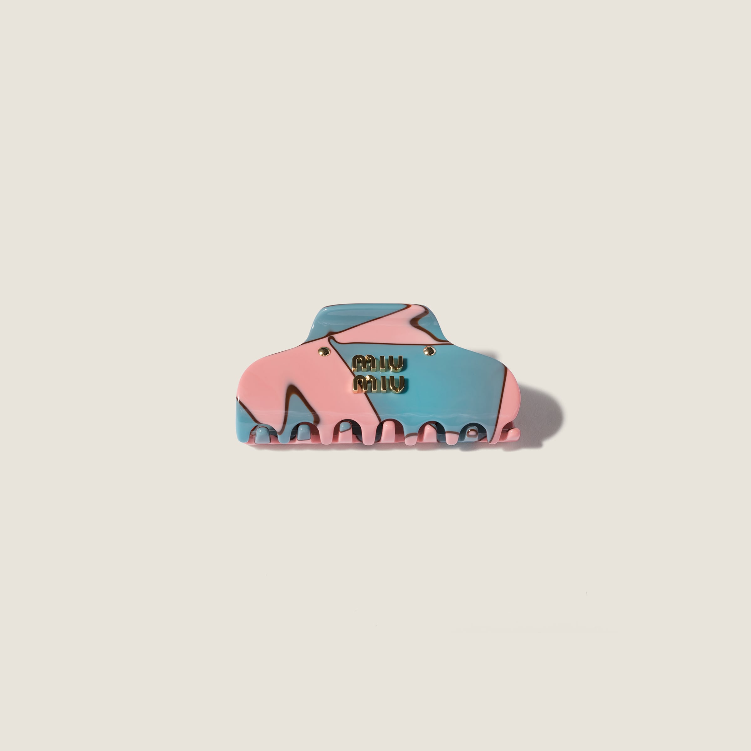 Claw clip with logo by Miu Miu