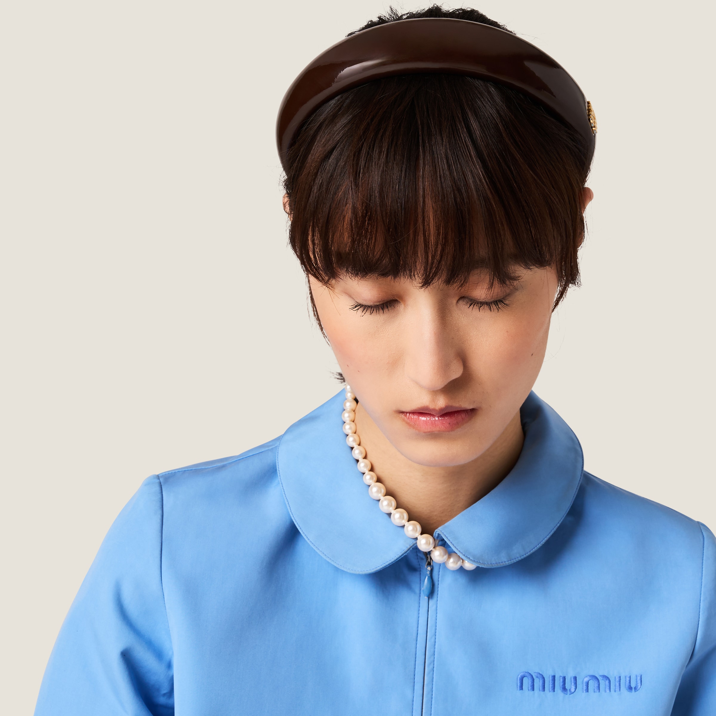 Briarwood Patent Leather Headband | Miu Miu