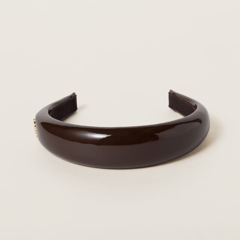 Patent leather headband