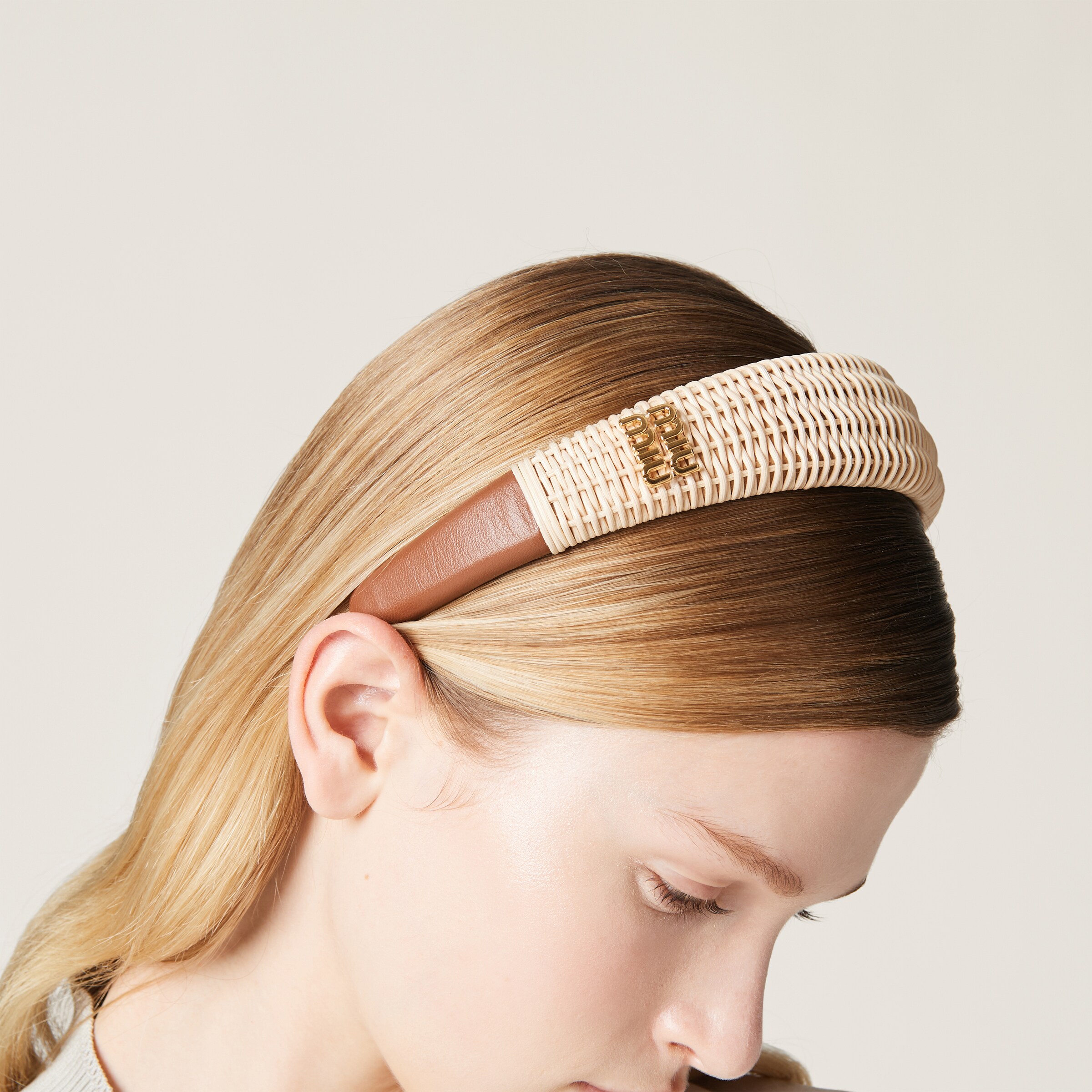 Natural Wicker Headband | Miu Miu