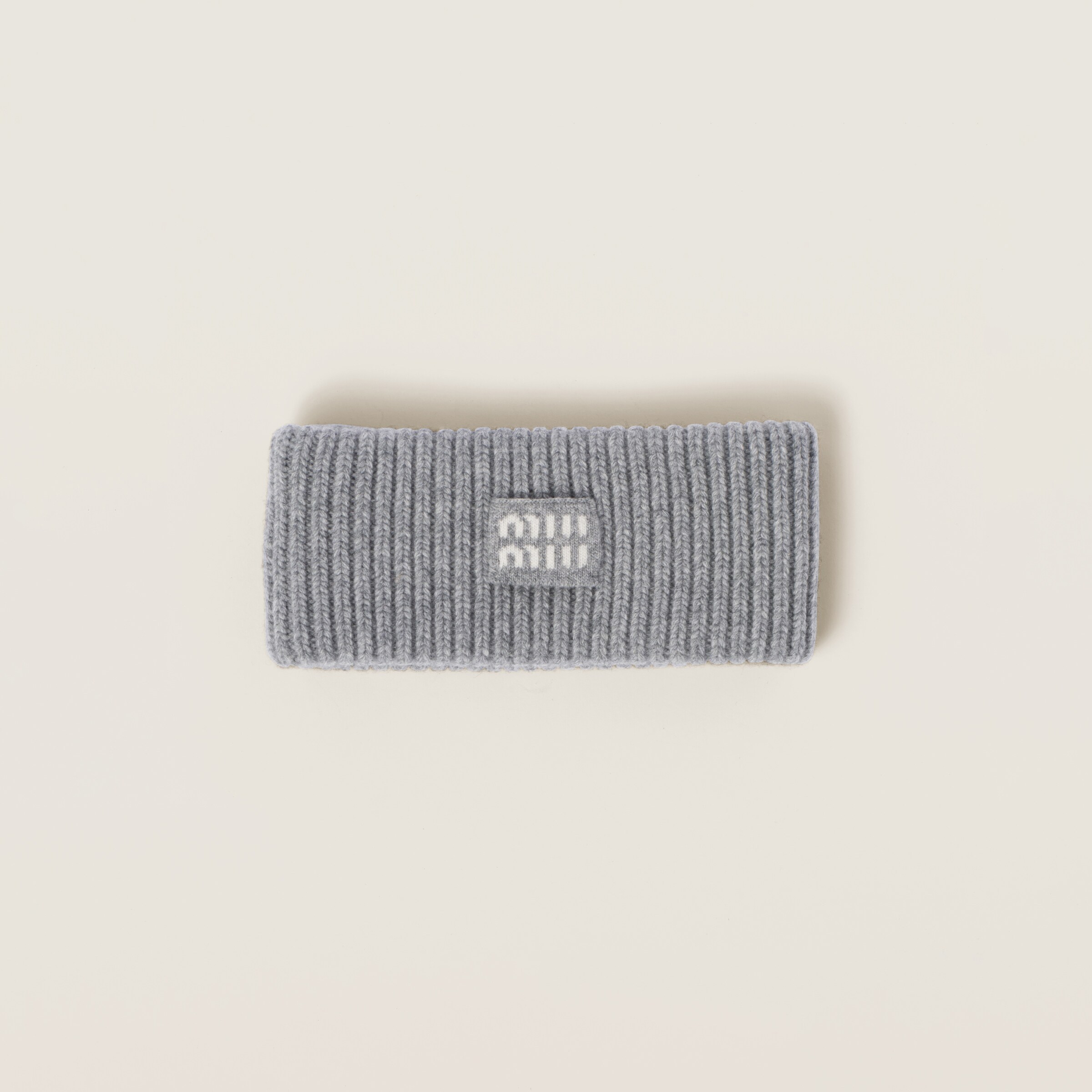 Miu Miu Cashmere Headband In Grey