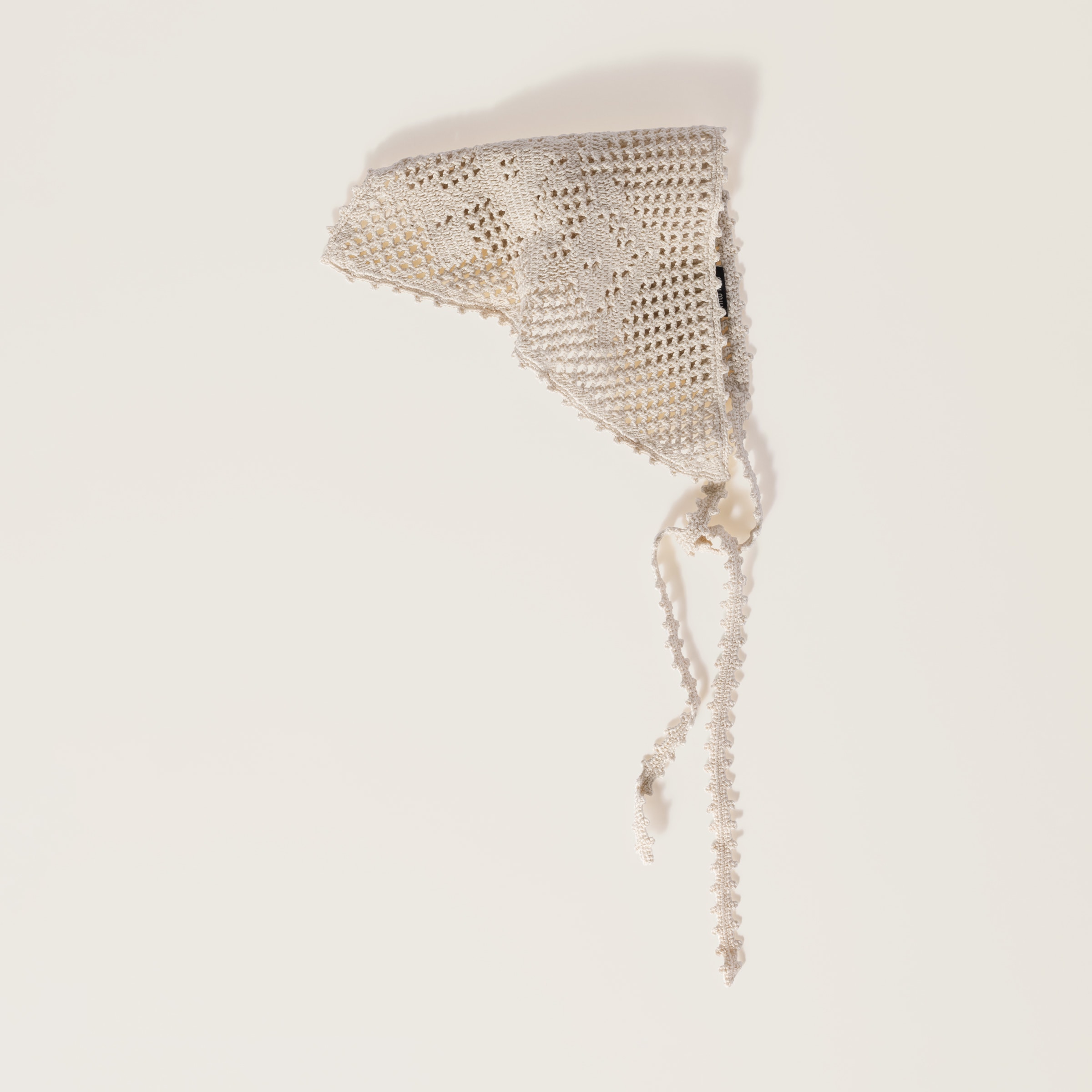 Miu Miu Crochet Cotton Triangle Scarf