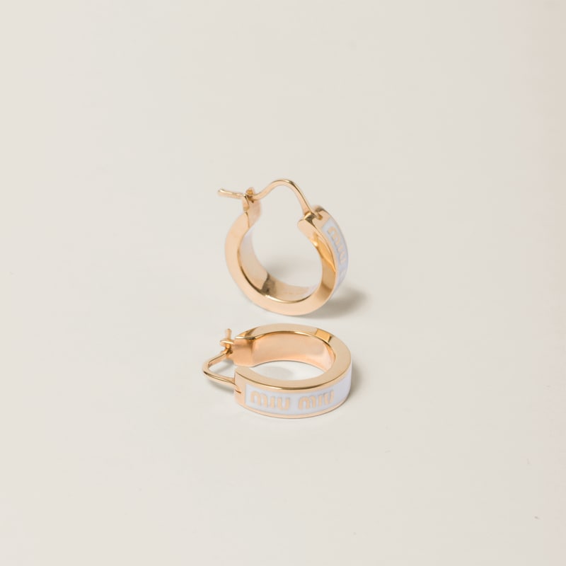 Enameled metal earrings