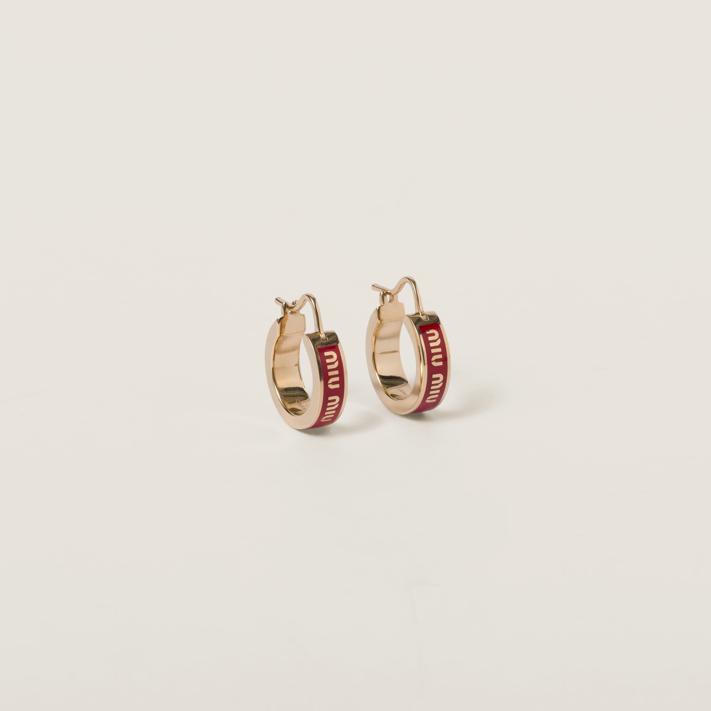 Enameled metal earrings