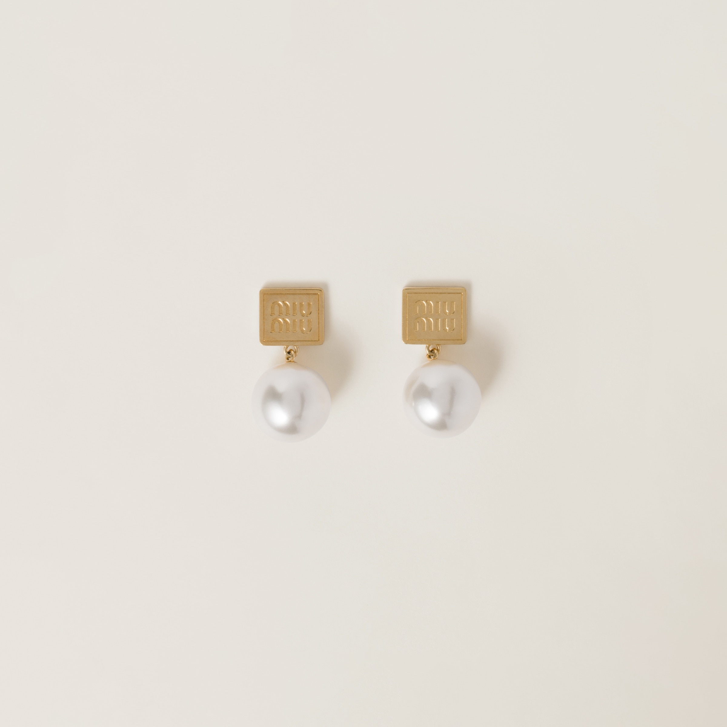 Miu miu pearl earrings cheap