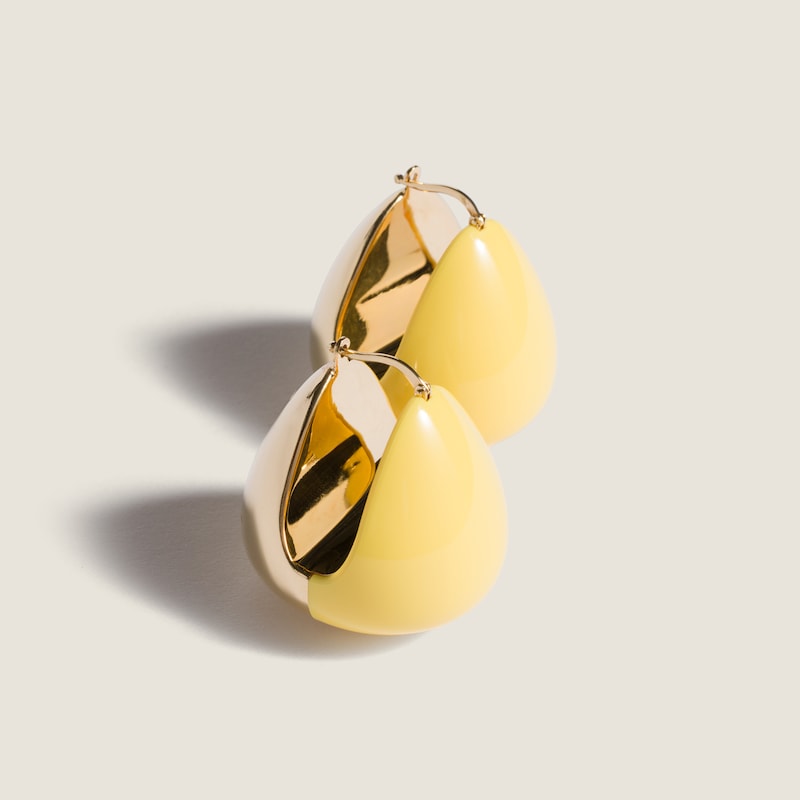 Enameled metal earrings