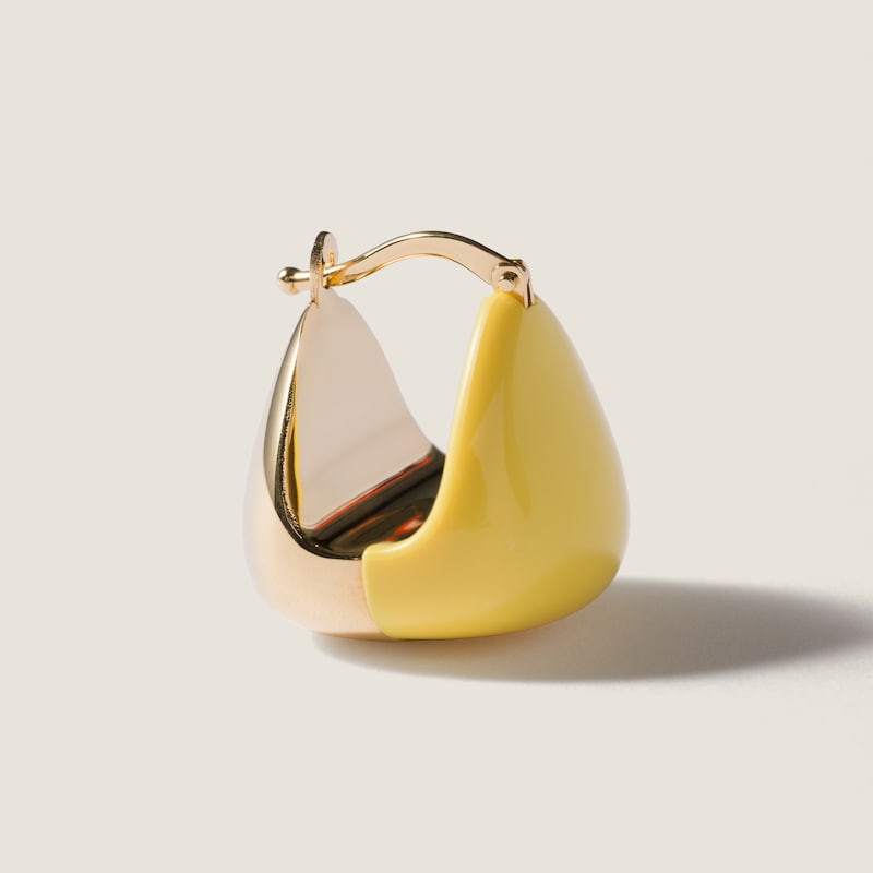 Enameled metal earrings