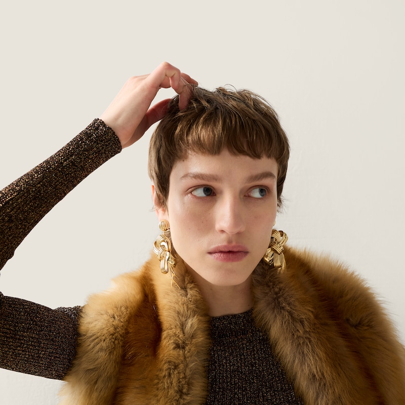 Schleifen-Ohrringe aus Metall