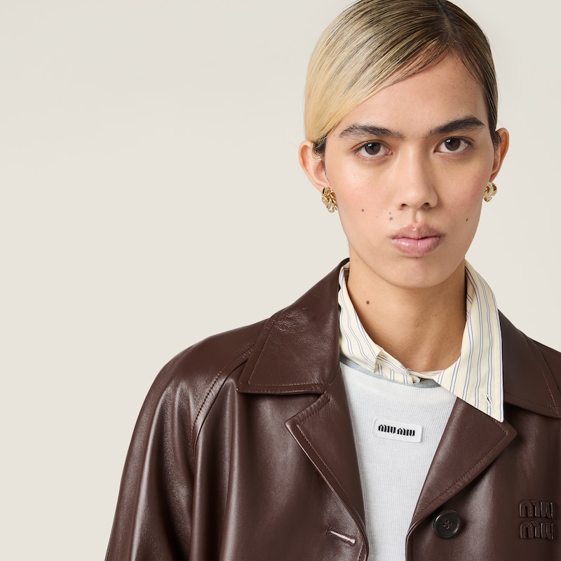 Metal earrings with crystals