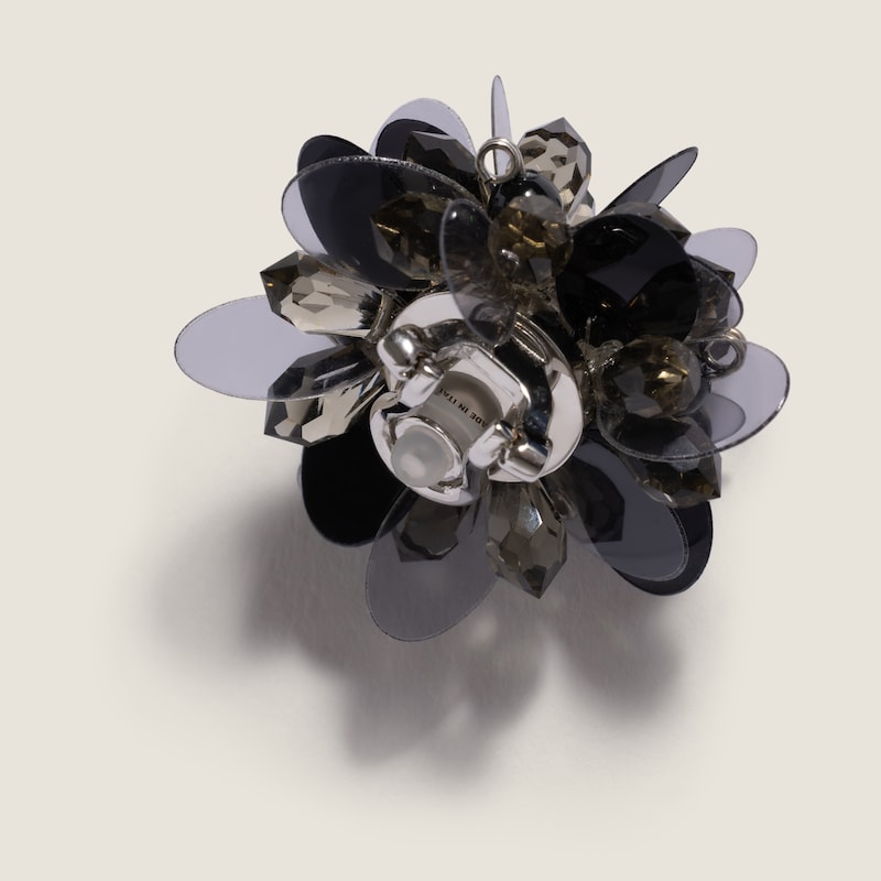 Metal, glass and sequin earrings