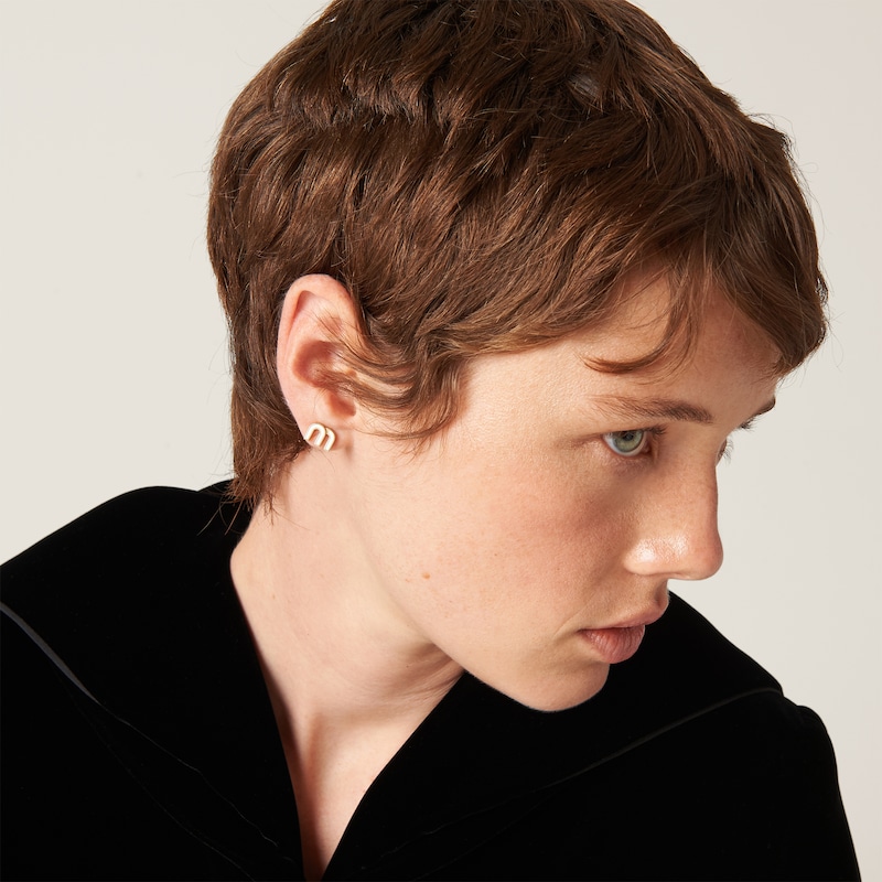 Enameled metal earrings