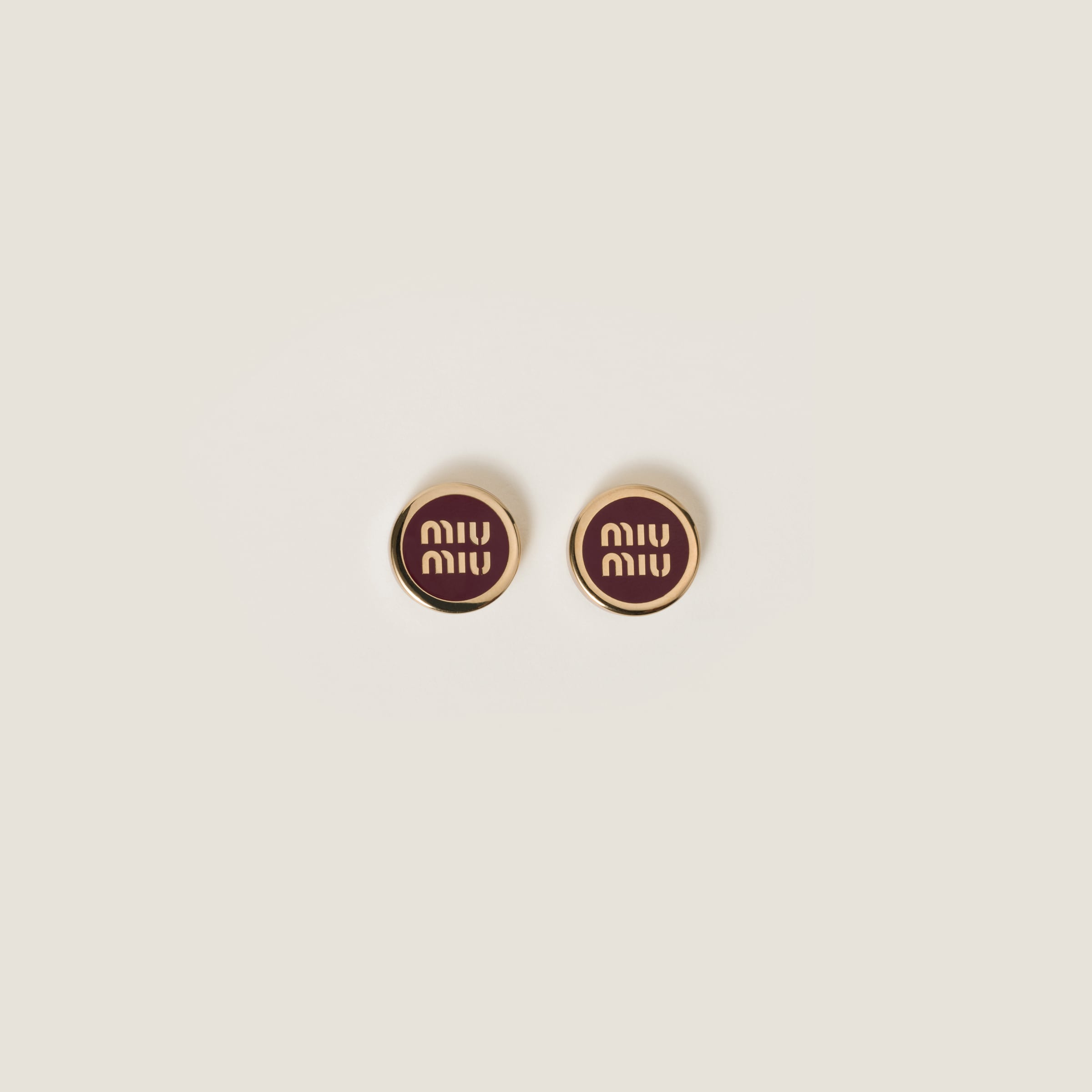 ミュウミュウ MIU MIU エナメルメタル ピアス【レッド 】【送料