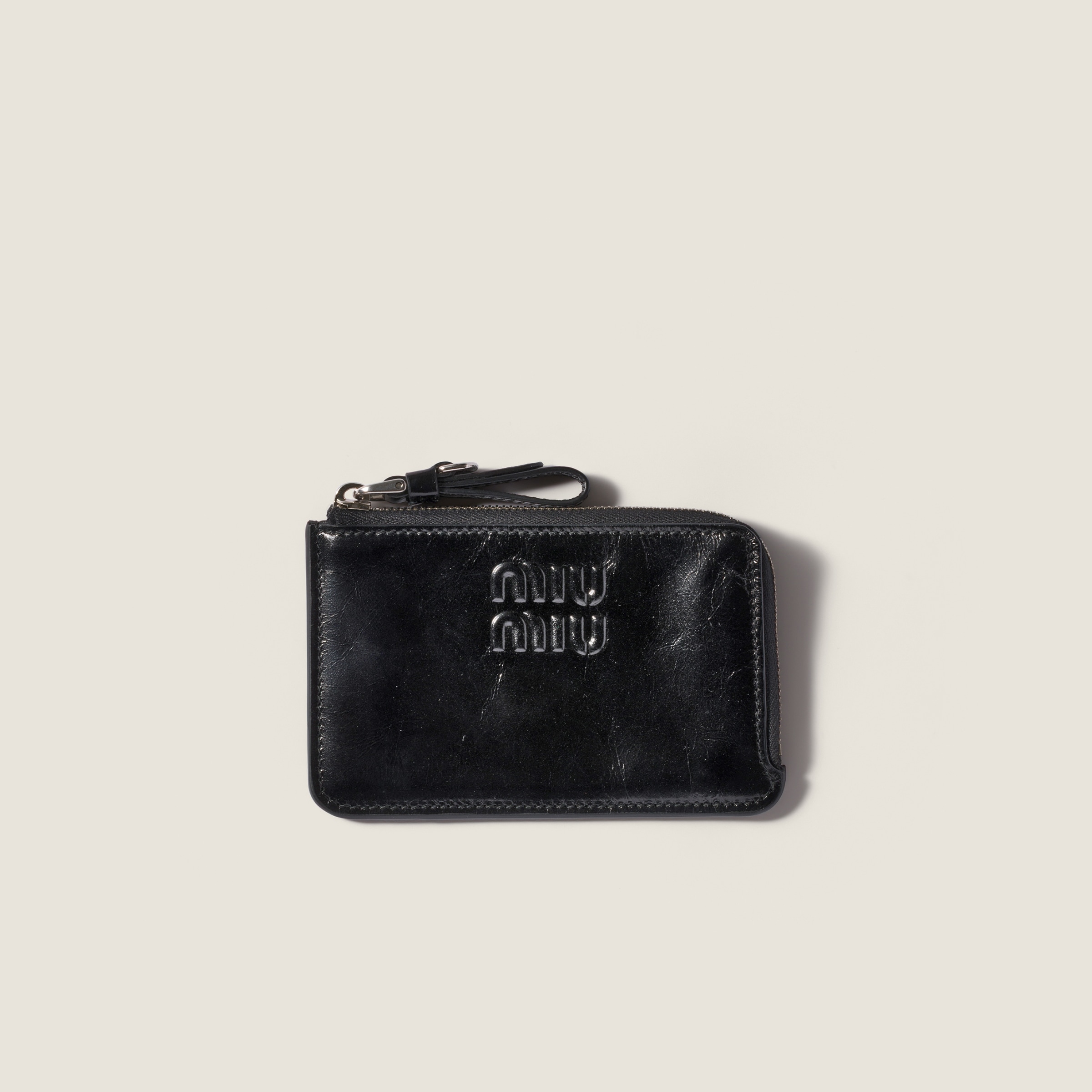 miu miu ブラックレザー ケース Miu Miu Leather Pouch | Saks Fifth Avenue