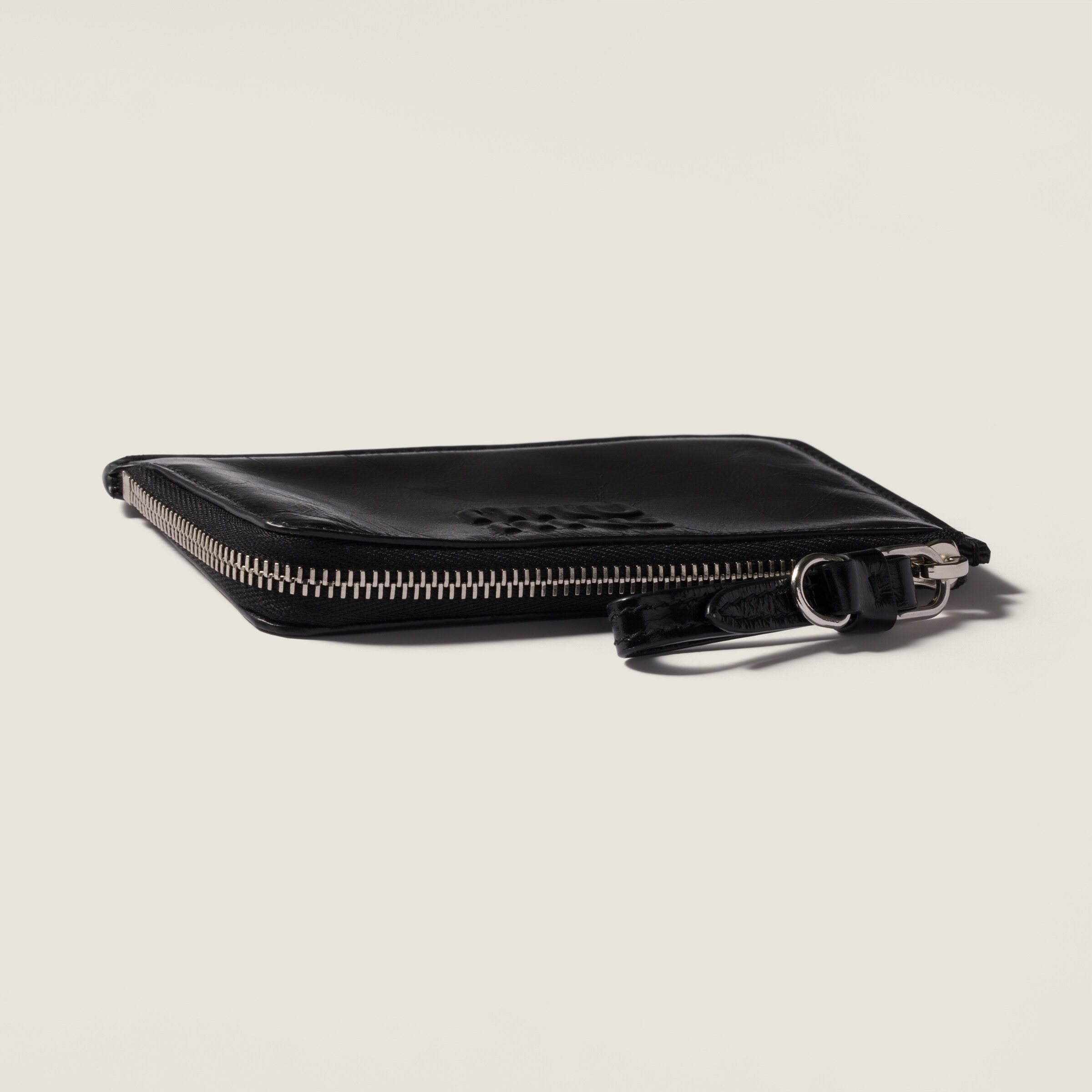 miu miu ブラックレザー ケース Miu Miu Leather Pouch | Saks Fifth Avenue