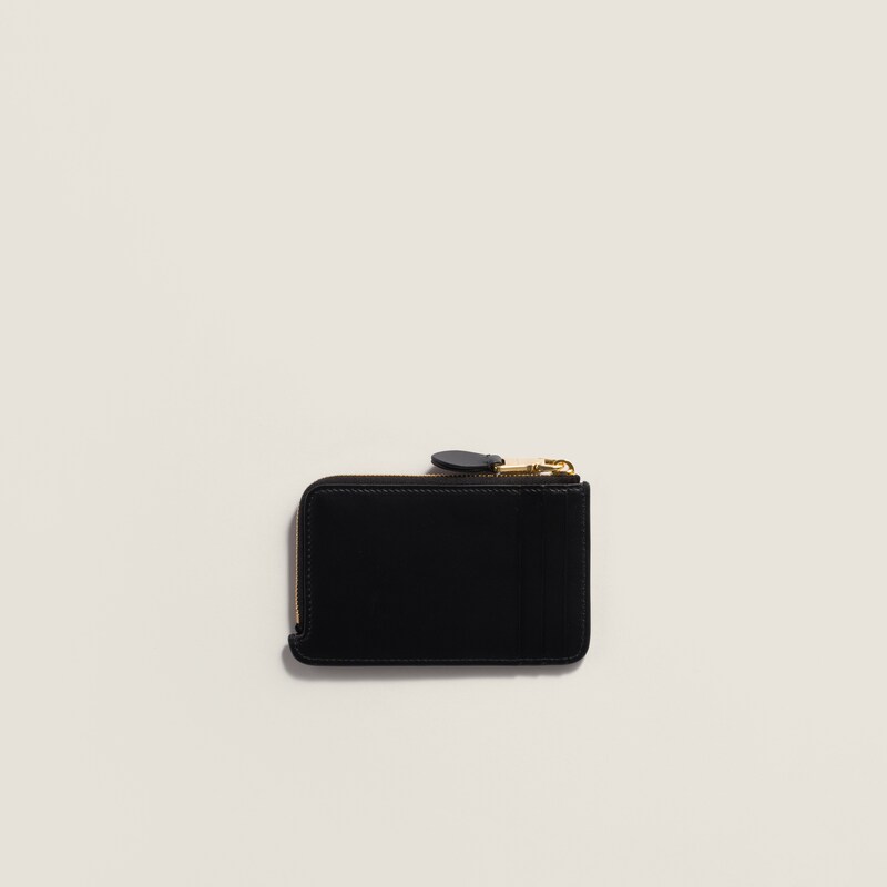 Printed leather envelope card holder