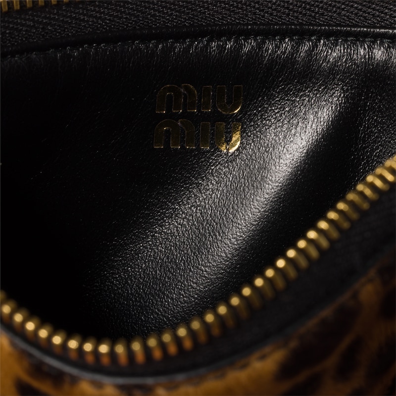 Printed leather envelope card holder