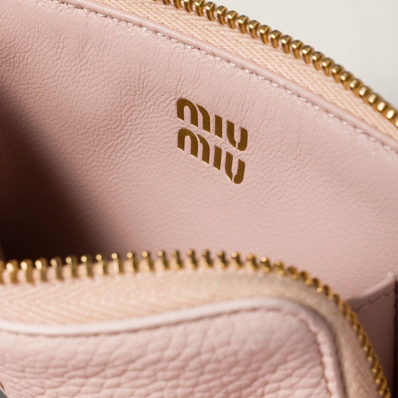 Pouch tarjetero de piel