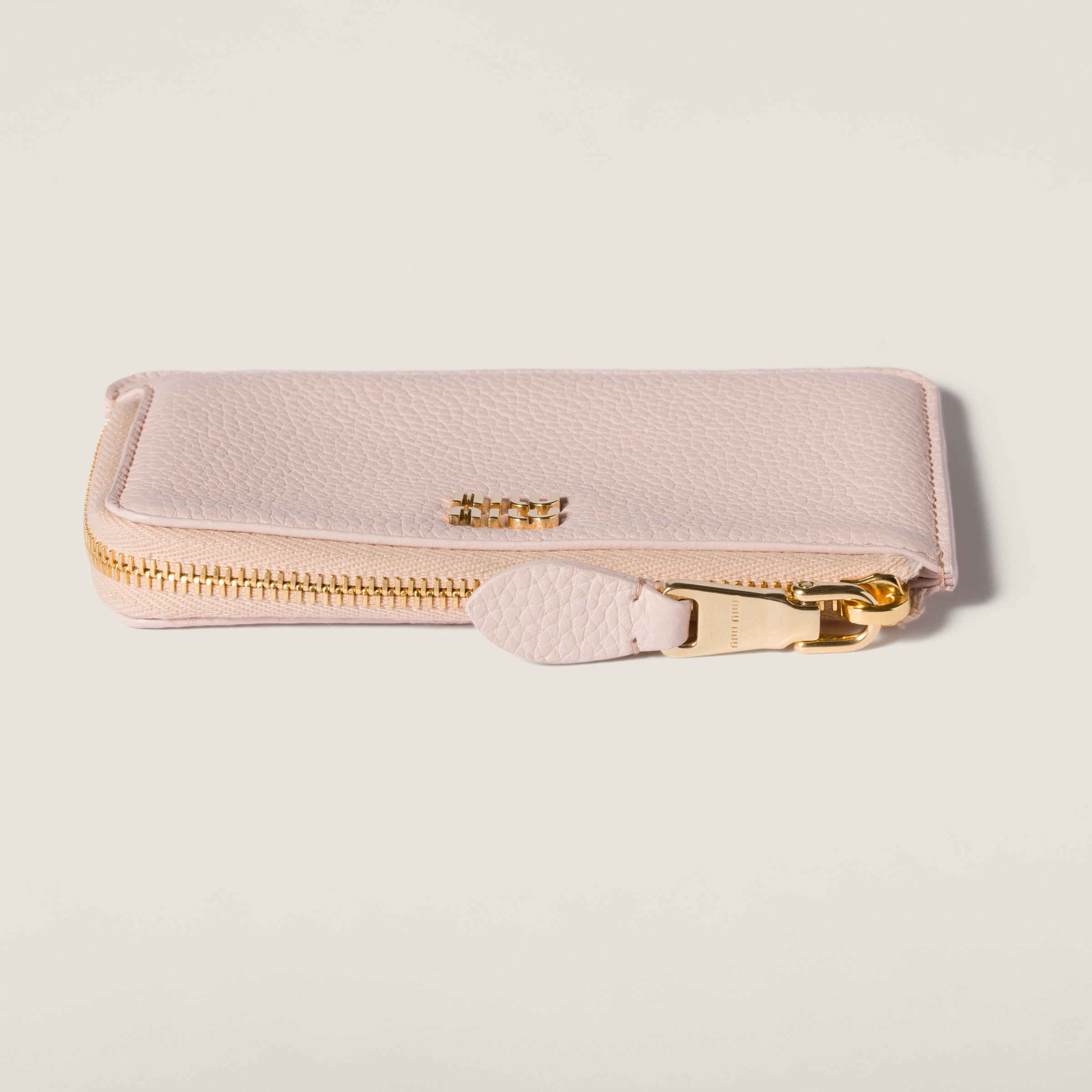 Gem Leather Pouch Card Holder | Miu Miu