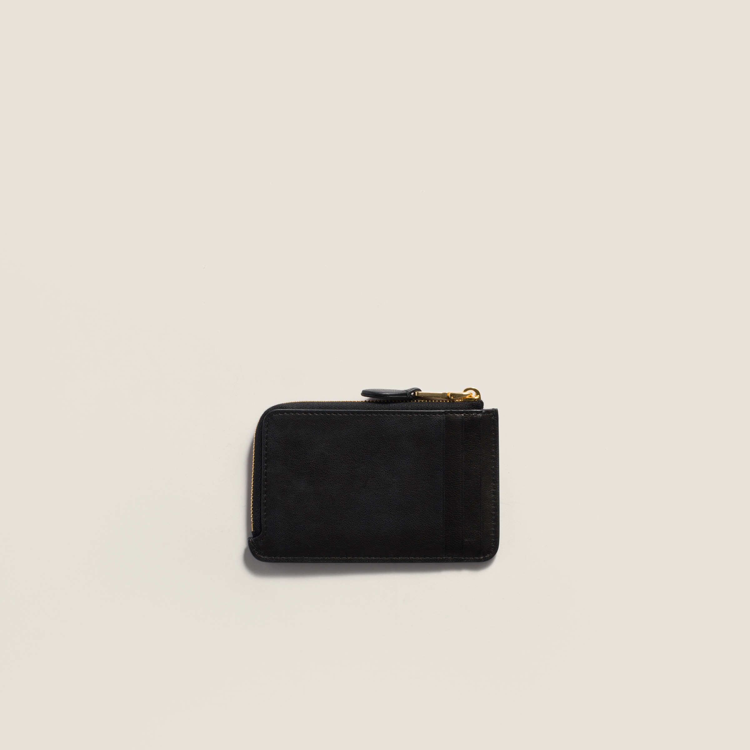 Black Nappa Leather Envelope Card Holder | Miu Miu - United States