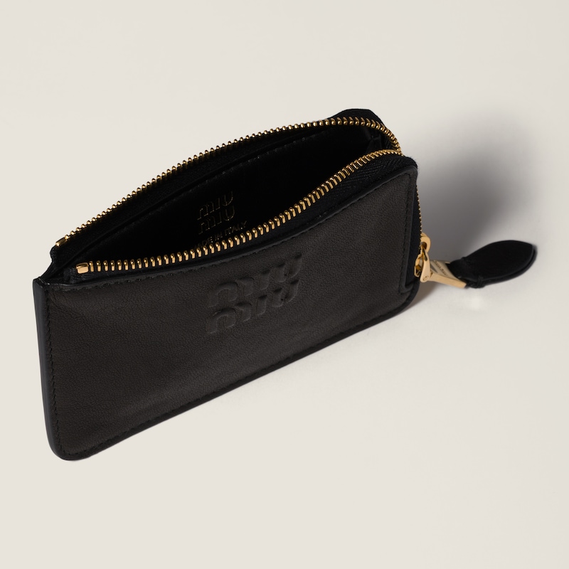 Nappa leather envelope card holder