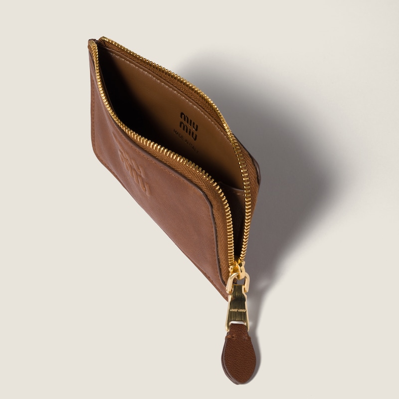 Porte-cartes en cuir Nappa