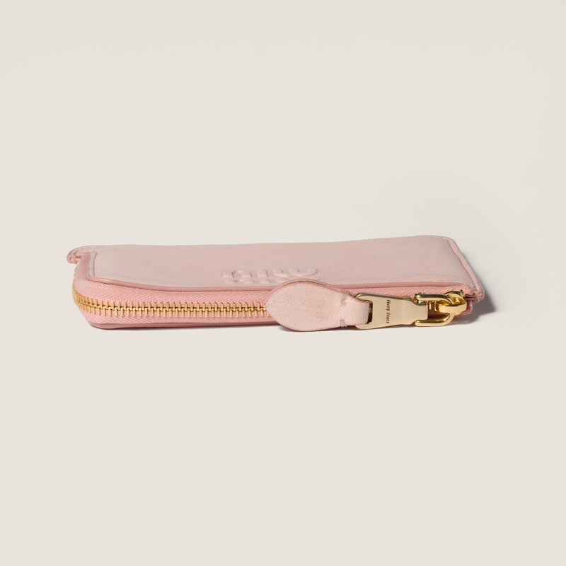 Nappa leather envelope card holder