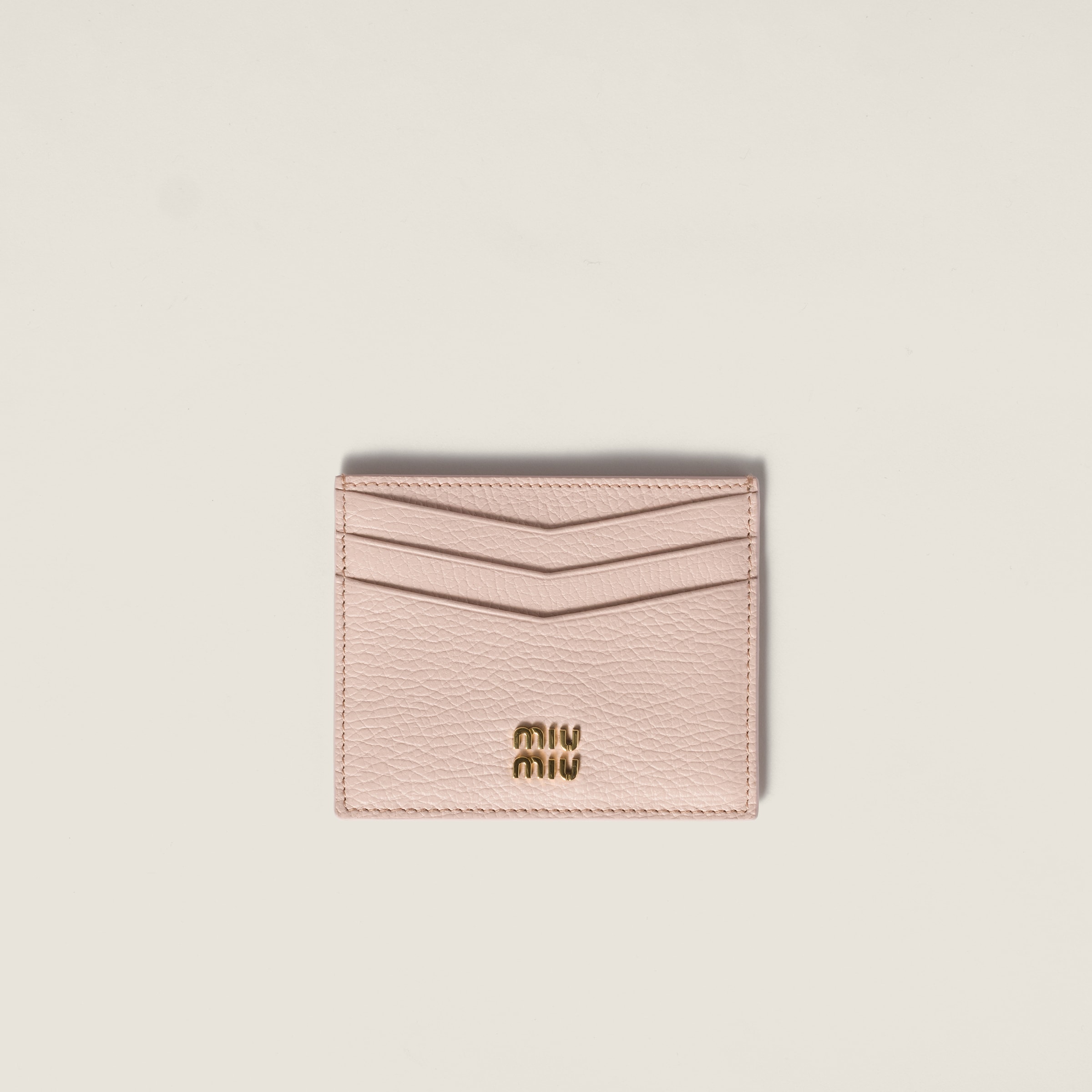 MIU MIU 名刺入れ カードケース　ホワイト/グレー レザー miu MIUMIU ミュウミュウ カードケース 5MC104 2FPP レディース