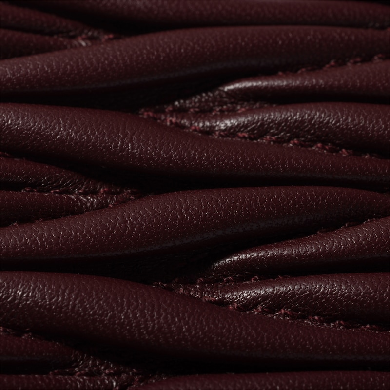 Matelassé nappa leather badge holder