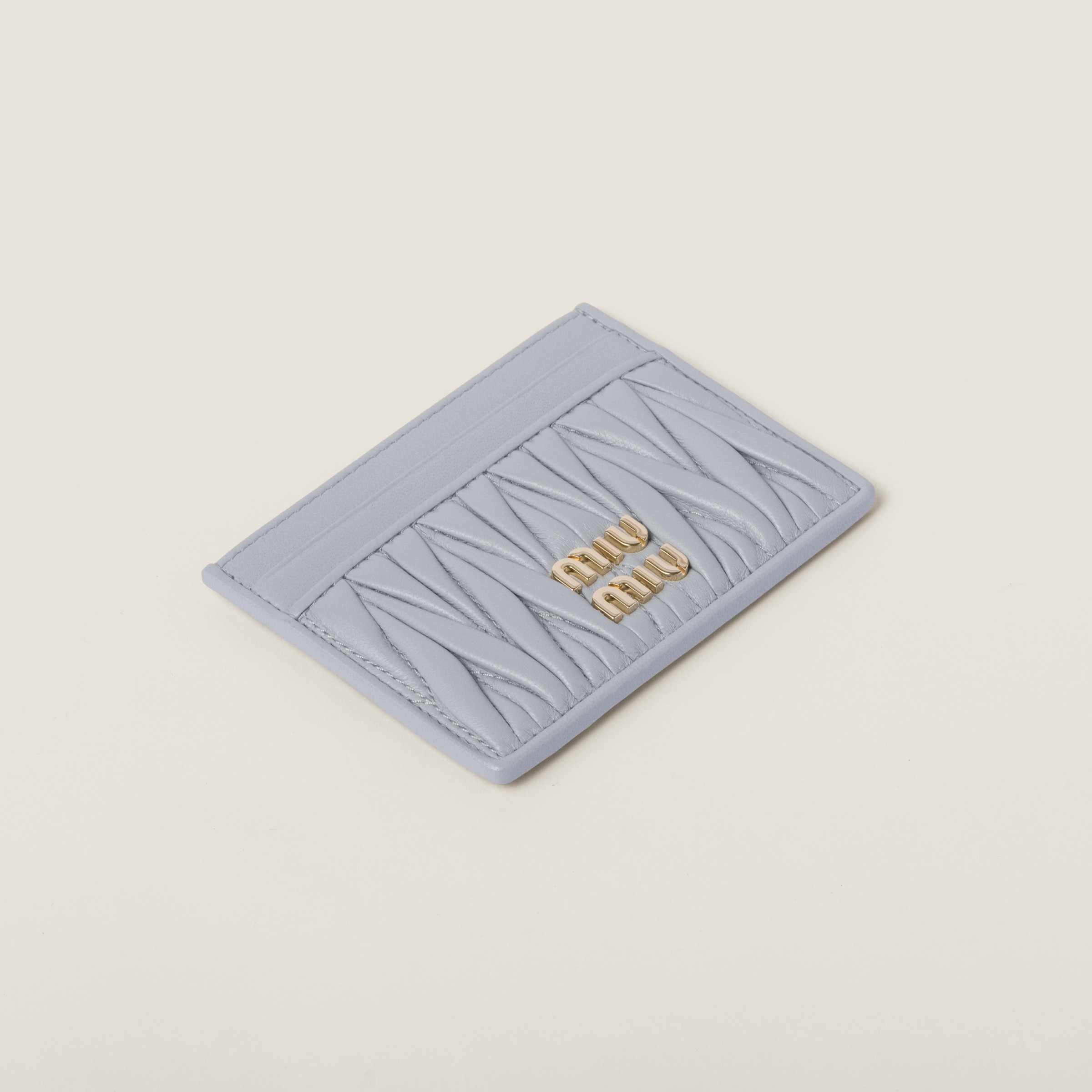 Miu Miu White matelassé leather zip around wallet | TheDoubleF