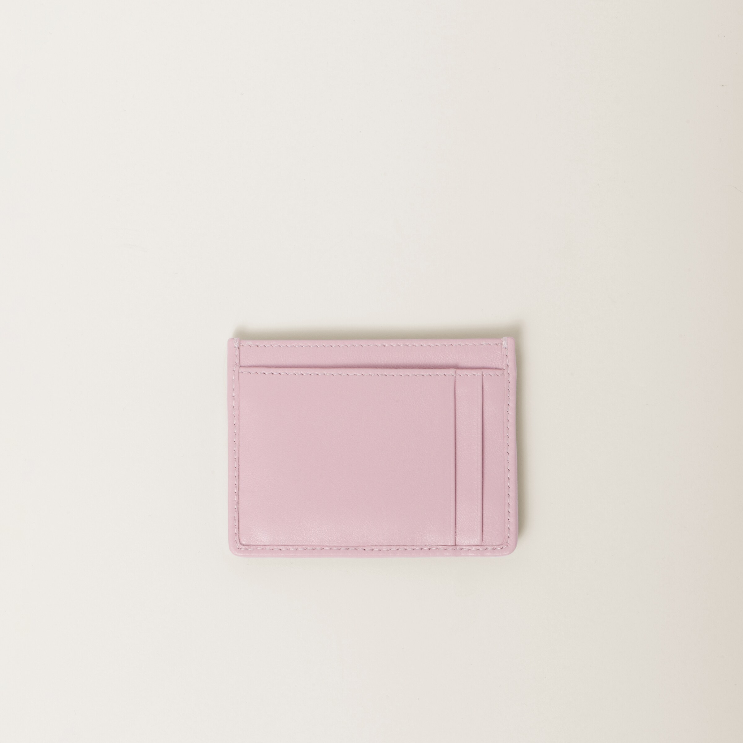 Matelasse nappa leather card holder
