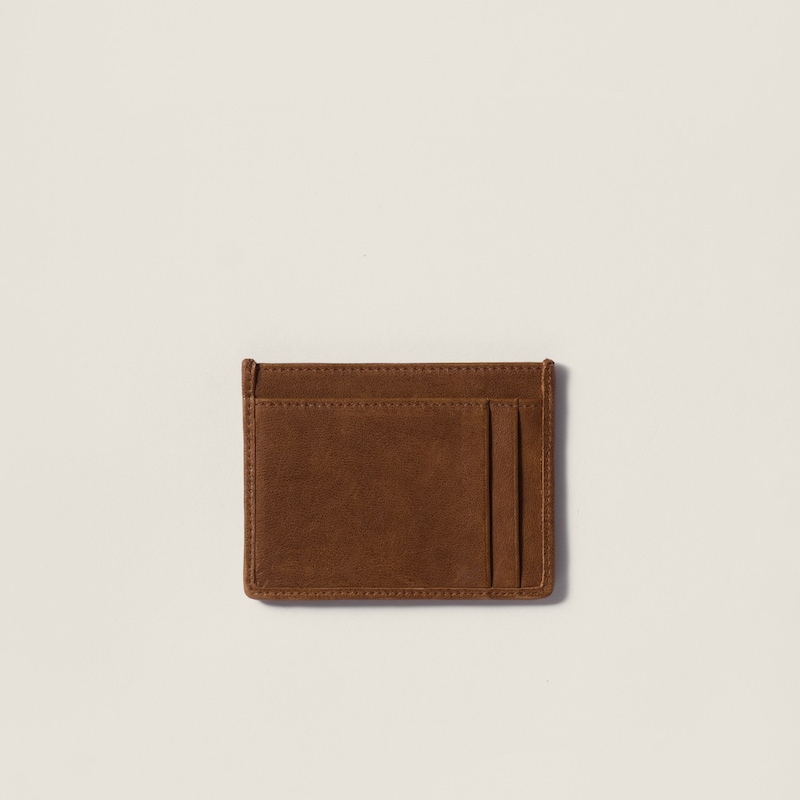 Leather patchwork card holder