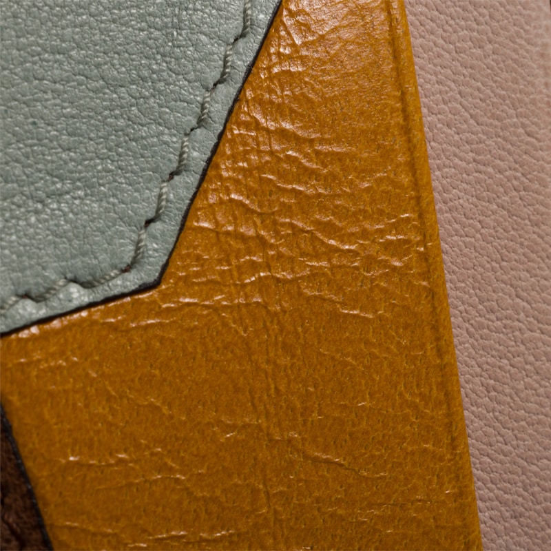 Leather patchwork card holder