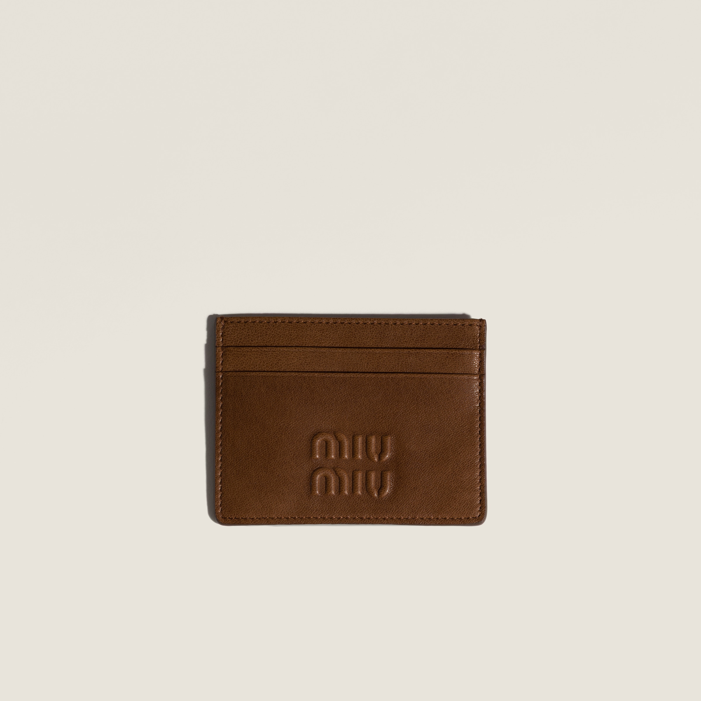 Oak Nappa Leather Card Holder | Miu Miu