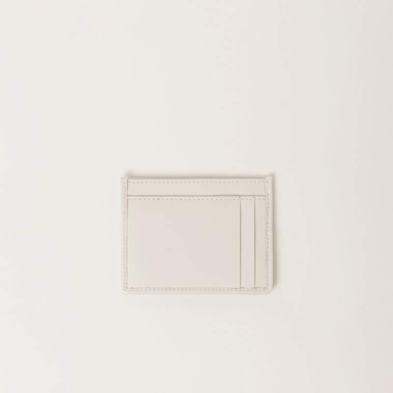 Matelassé nappa leather card holder