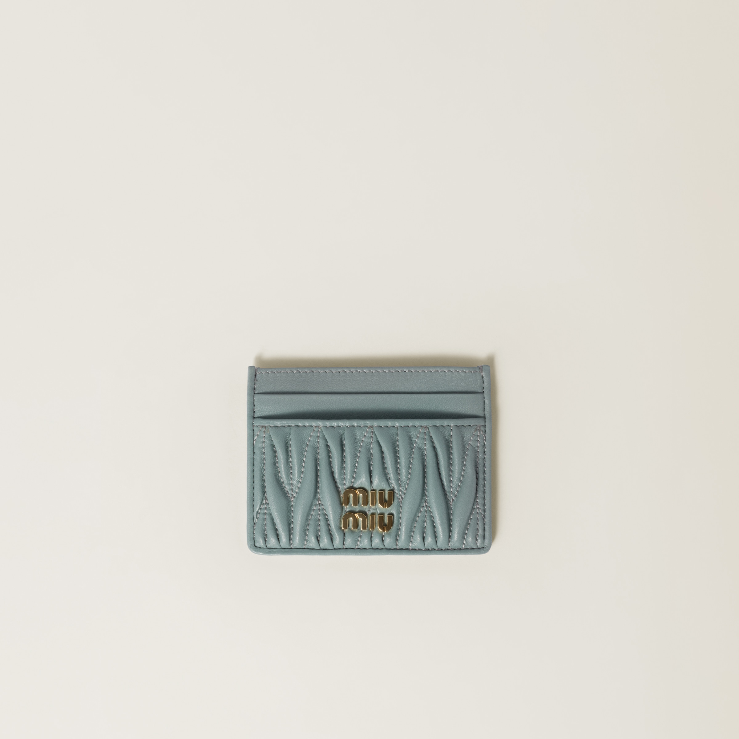 ★MIU MIU★25SS★Matelasse Card Holder Marigold 5MC076AFPPF0 Marigold Matelassé Nappa Leather Card Holder | Miu Miu