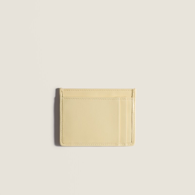Matelassé nappa leather card holder