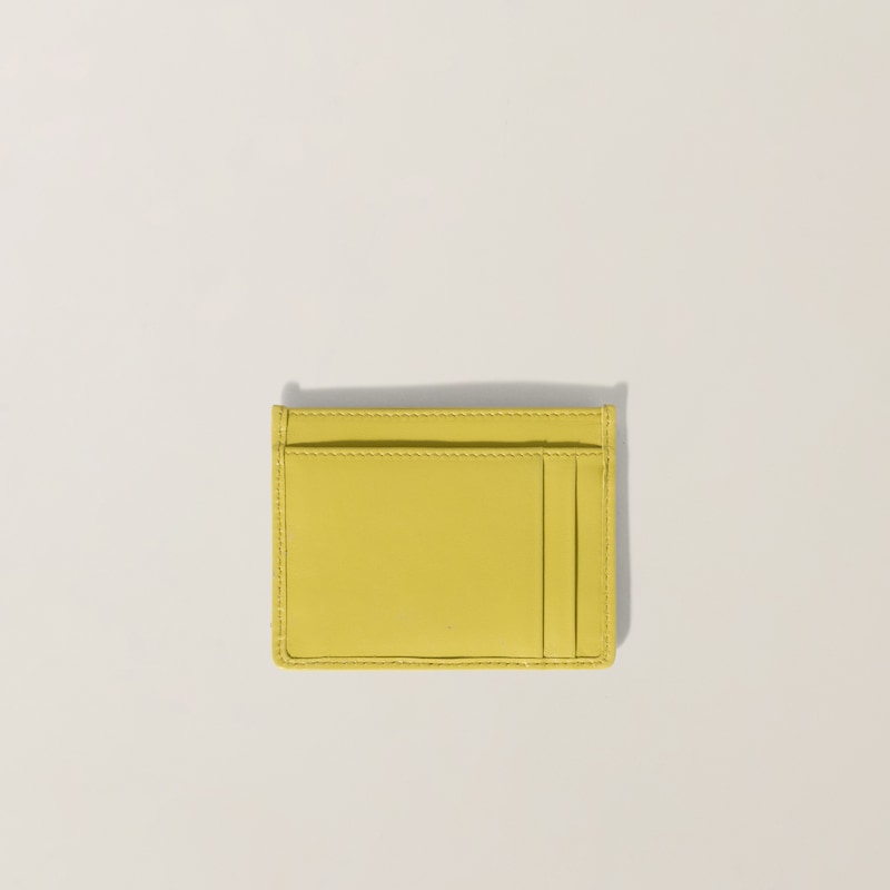 Porte-cartes en cuir nappa matelassé
