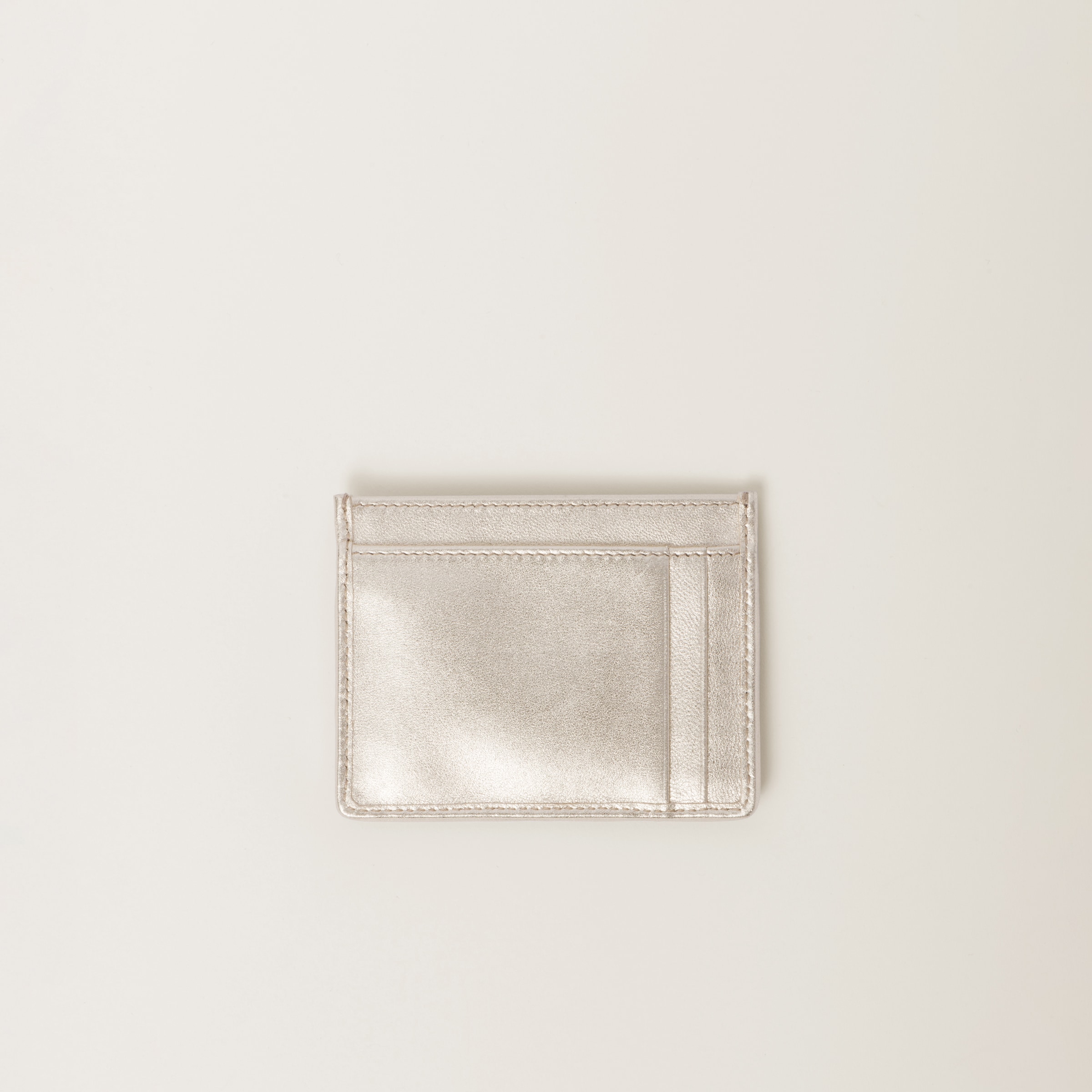 Pyrite Matelassé Nappa Leather Card Holder | Miu Miu