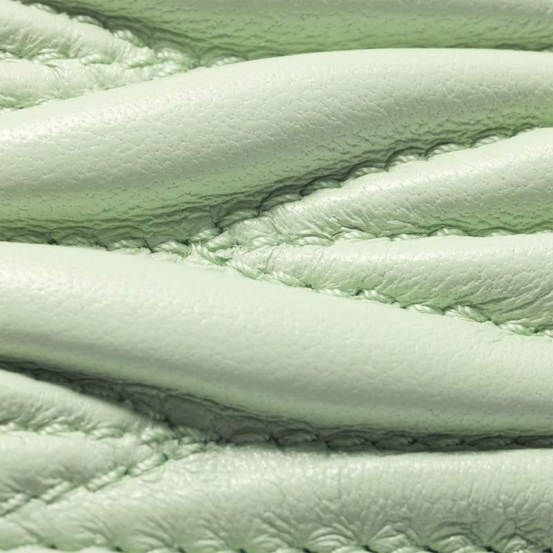 Matelassé nappa leather card holder