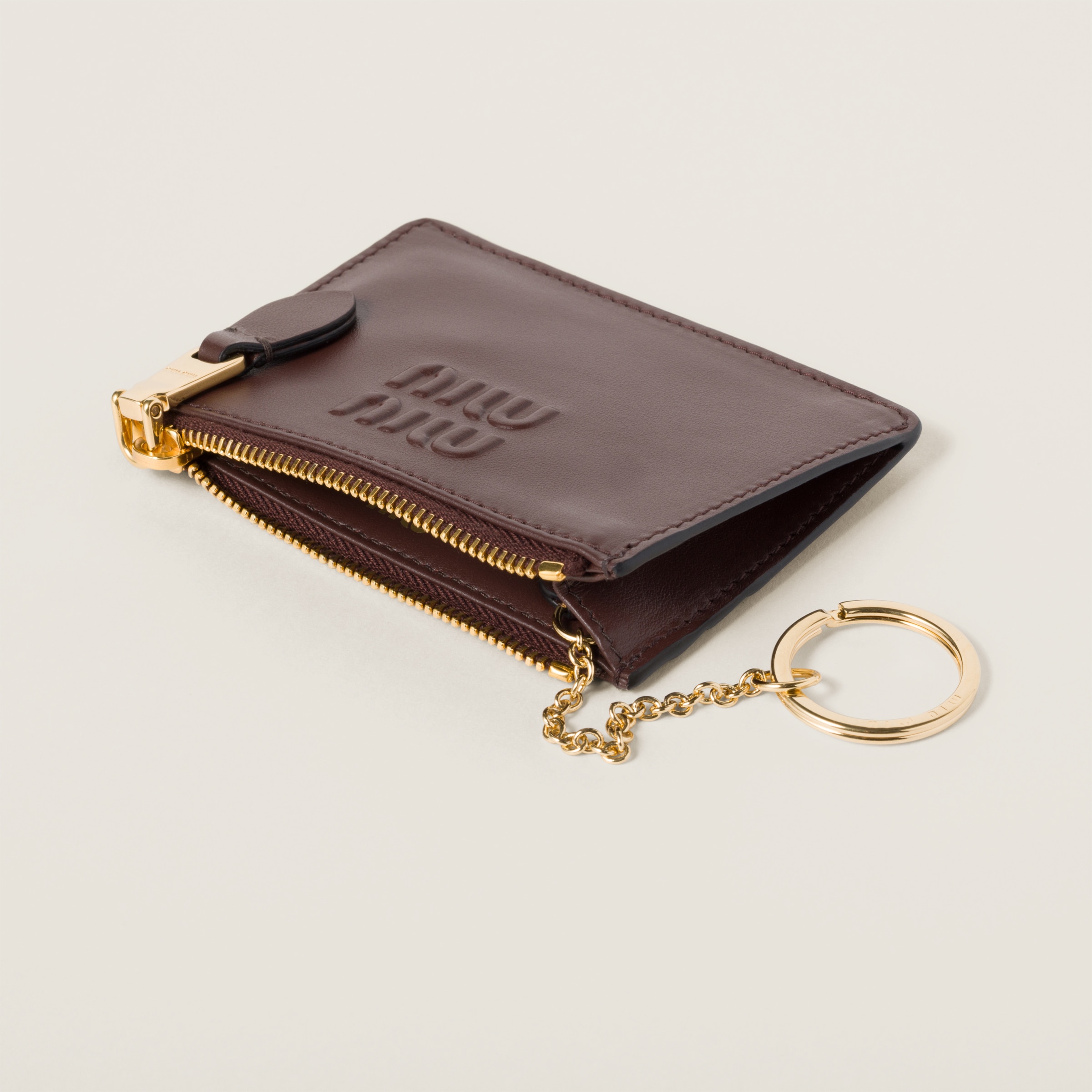Briarwood Leather Card Holder | Miu Miu