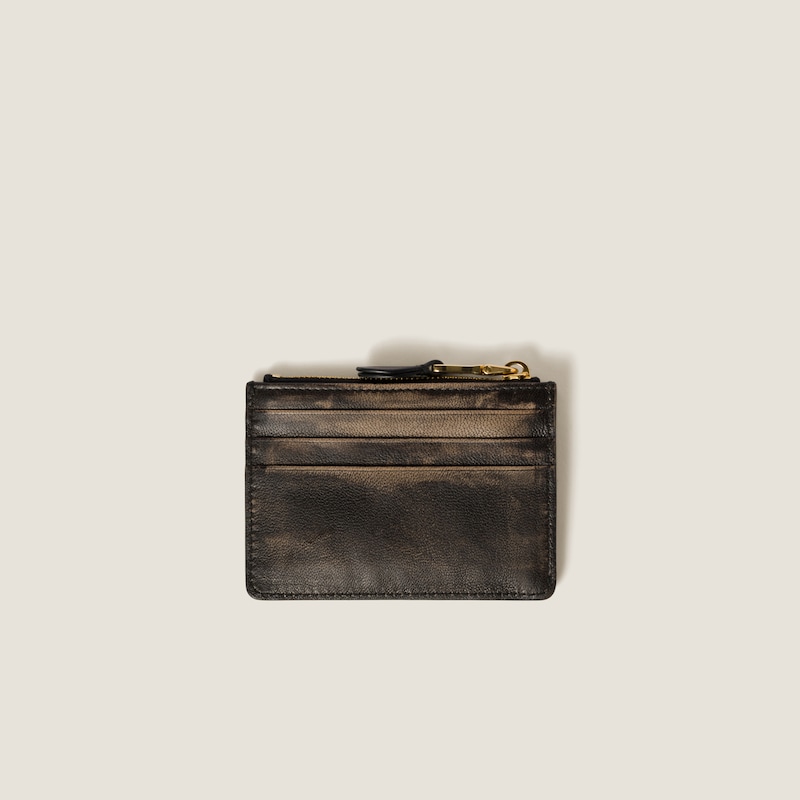 Nappa leather card holder